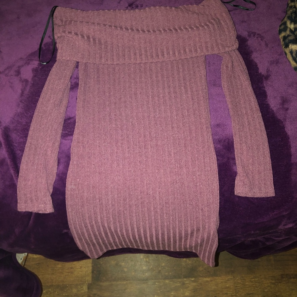 Off the shoulder sweater dress